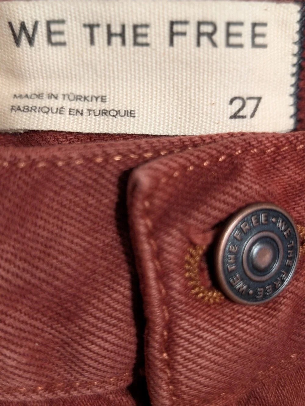 We The Free Bodie Jeans Size 27, nwot.. Factory Line Detail - Picture 4 of 5